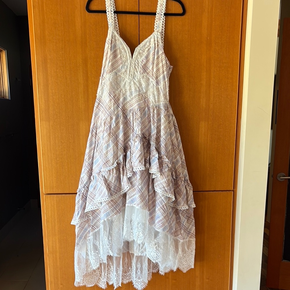 Anthropologie The Bobbi Asymmetrical Ruffled Tiered Midi - Picture 4 of 6